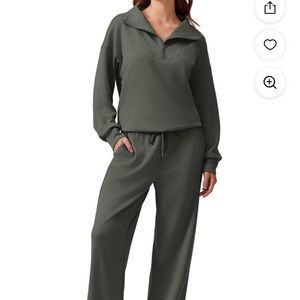 NWT PINSPARK  Quarter-Zip Lounge Set
